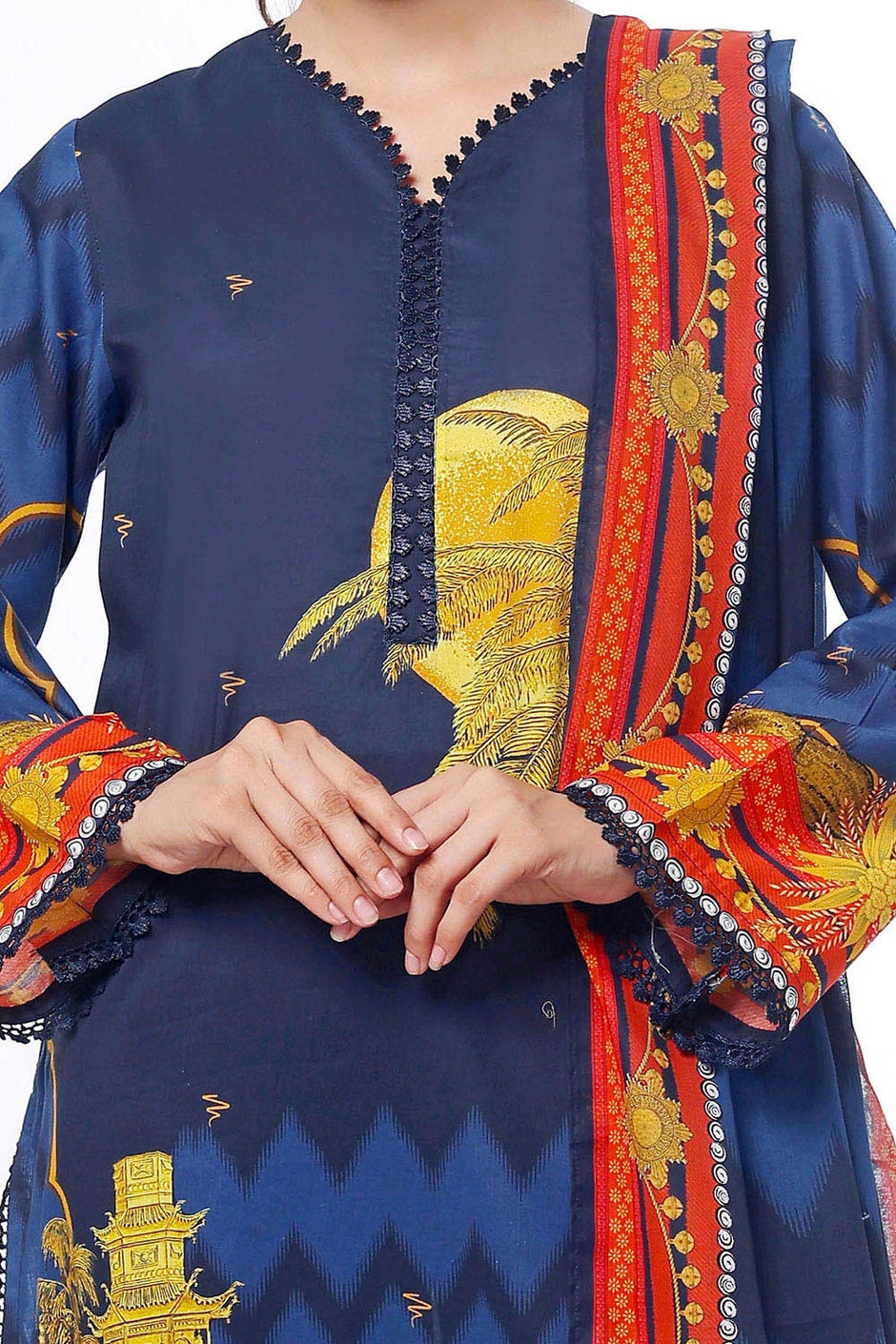 3 Piece Unstitched Printed Lawn Suit CLP-42210