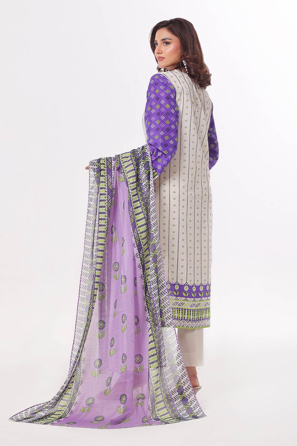 3 Piece Unstitched Printed Lawn Suit CLP-42215
