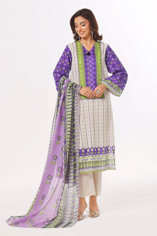 3 Piece Unstitched Printed Lawn Suit CLP-42215