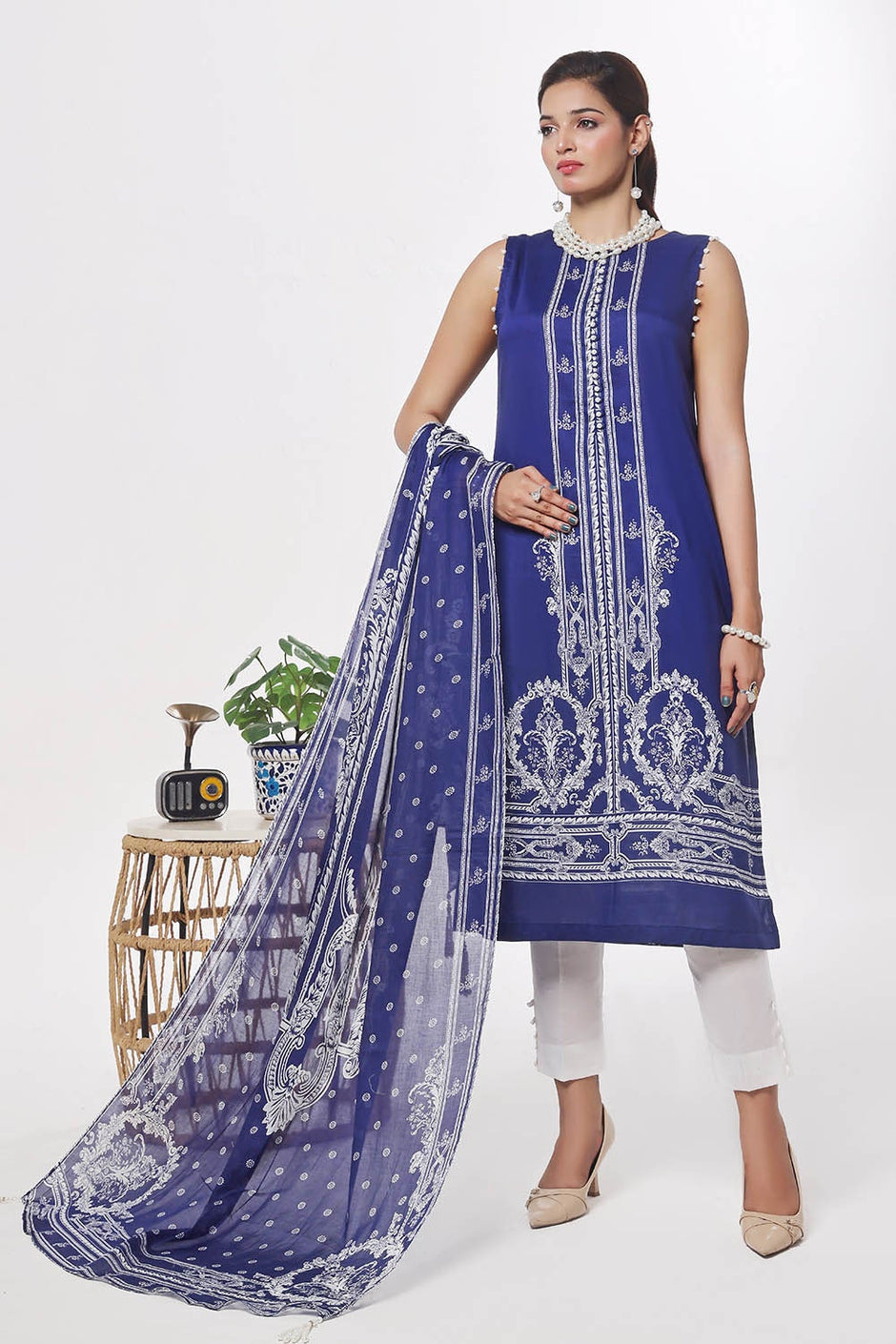 3 Piece Unstitched Printed Lawn Suit