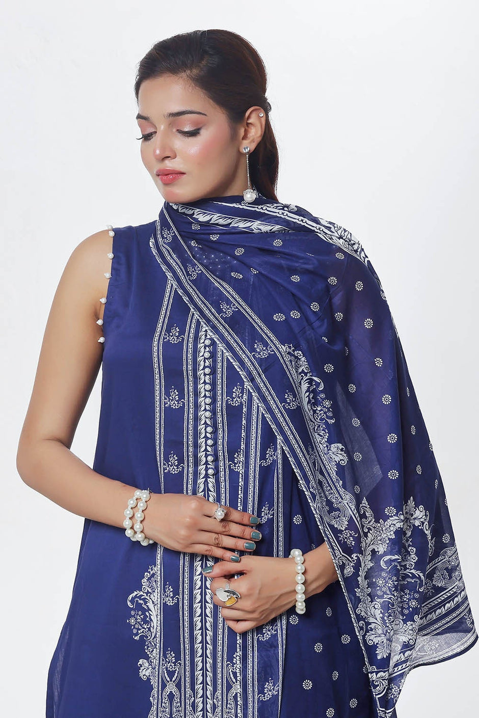 3 Piece Unstitched Printed Lawn Suit
