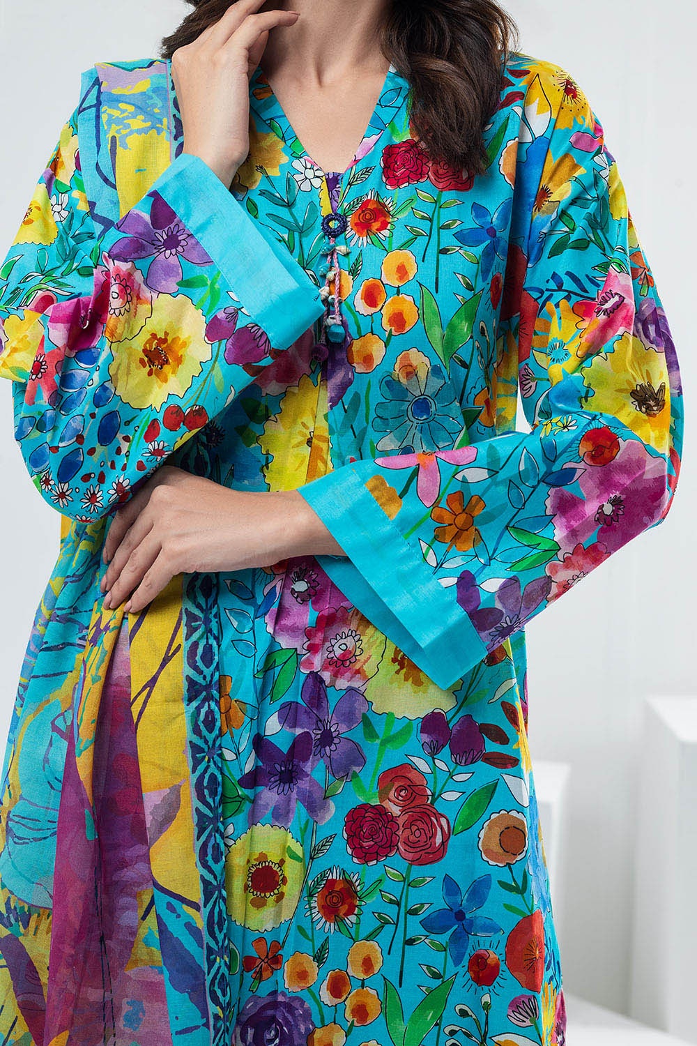 3 Piece Unstitched Printed Lawn Suit