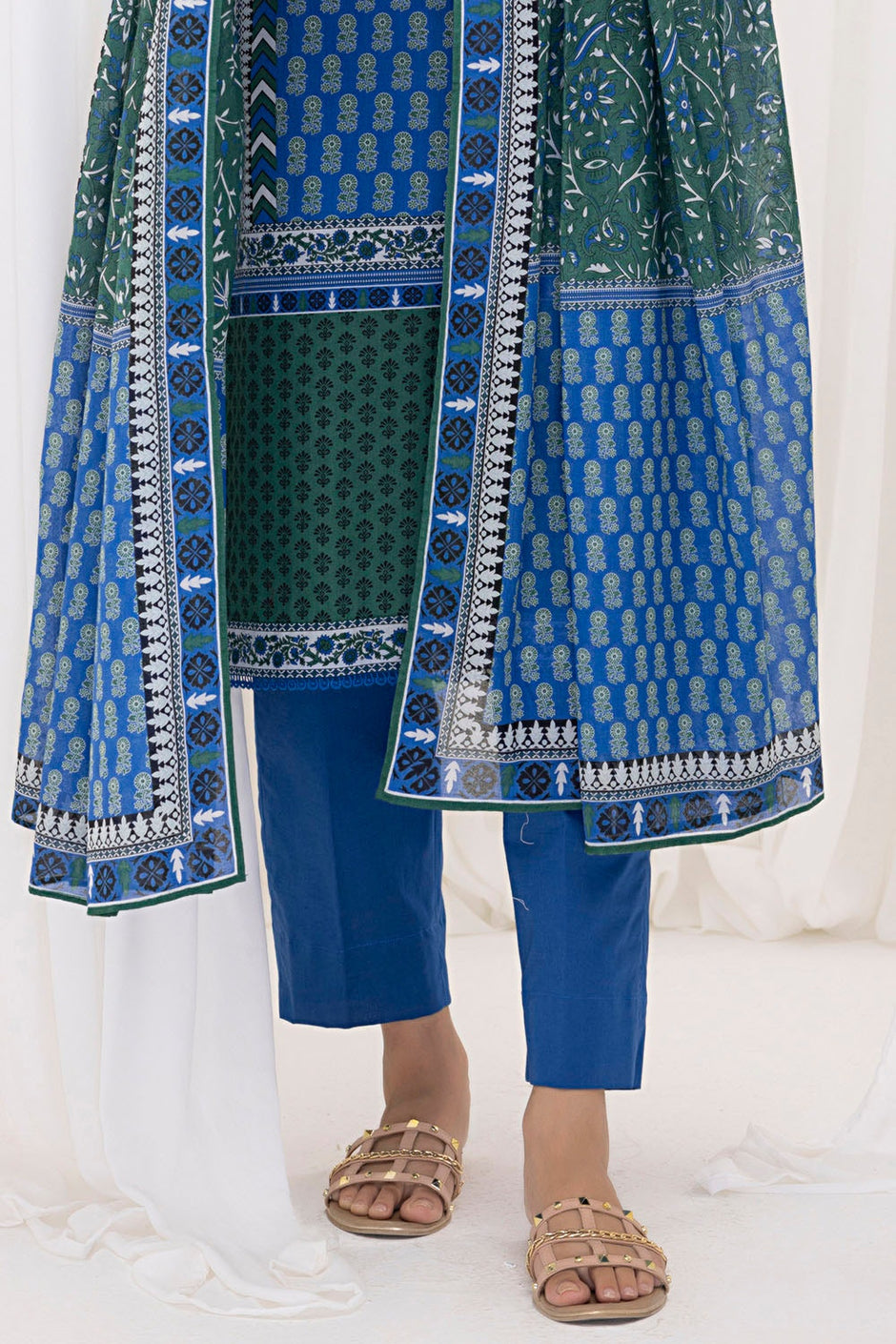 3 Piece Unstitched Printed Lawn Suit