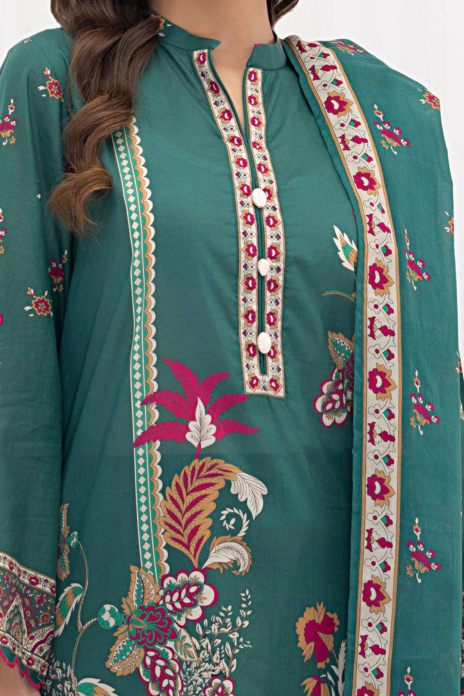 3 Piece Unstitched Printed Lawn Suit