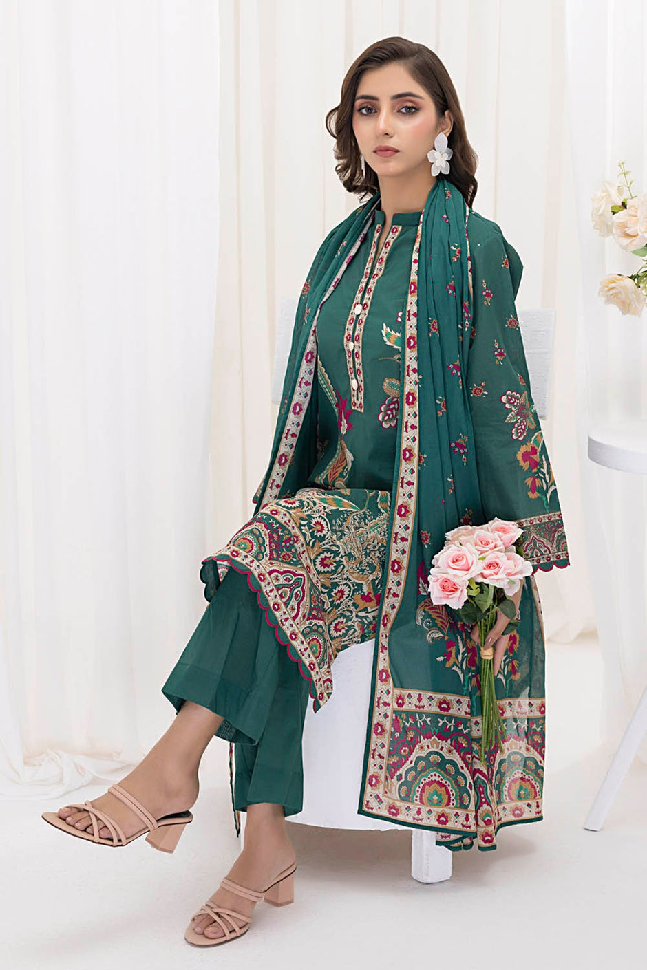 3 Piece Unstitched Printed Lawn Suit