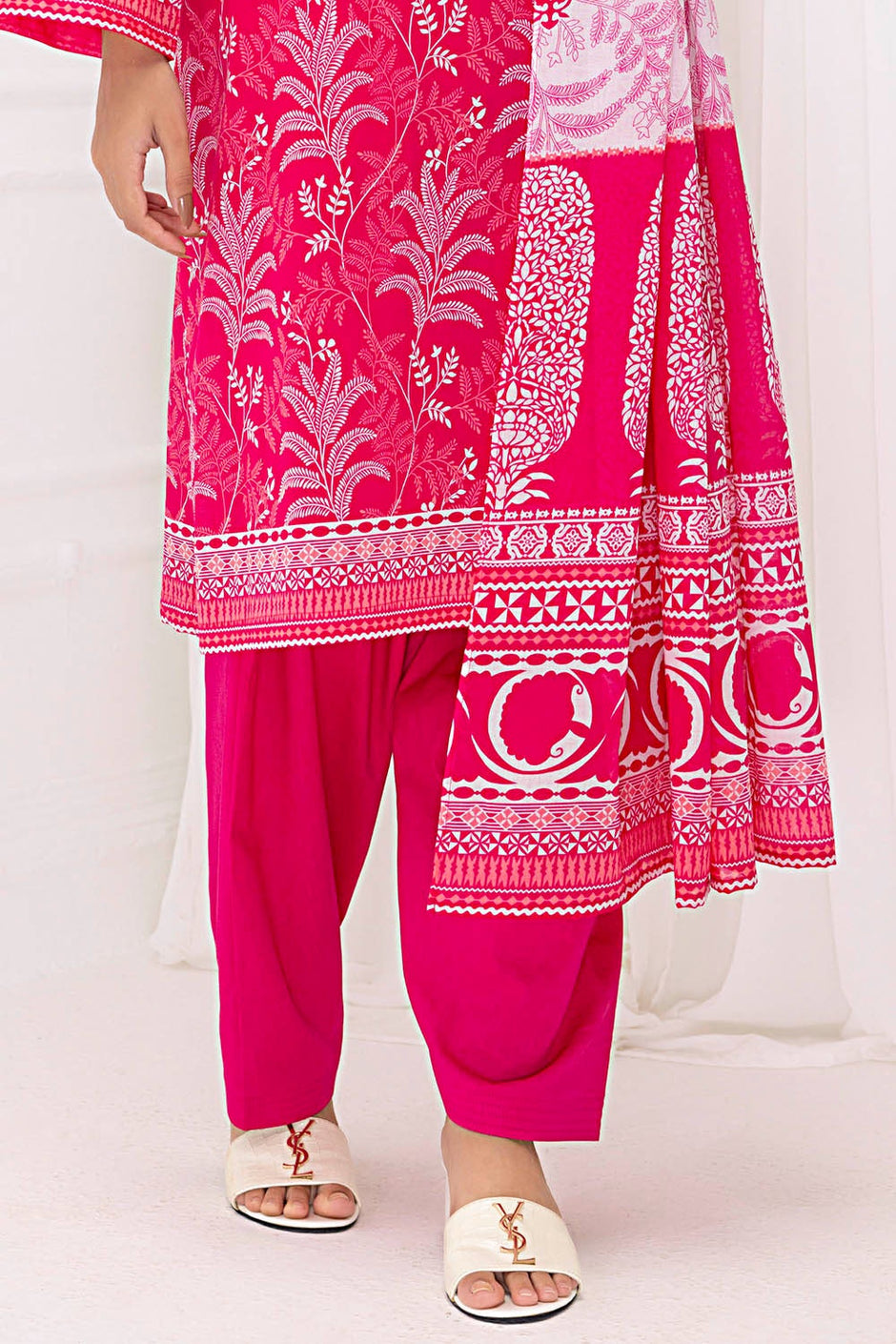 3 Piece Unstitched Printed Lawn Suit
