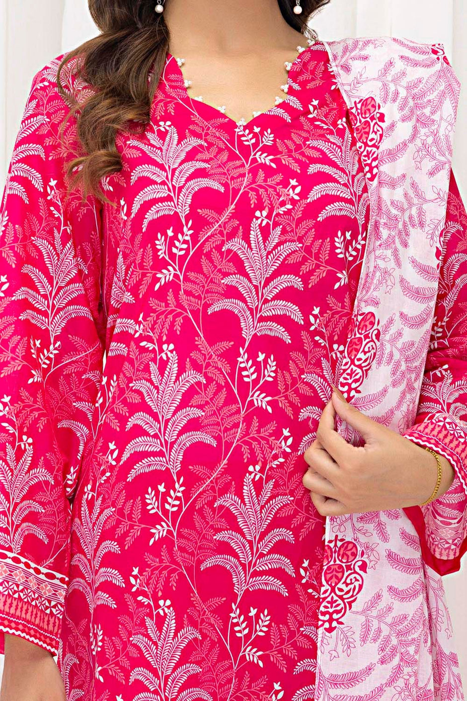 3 Piece Unstitched Printed Lawn Suit