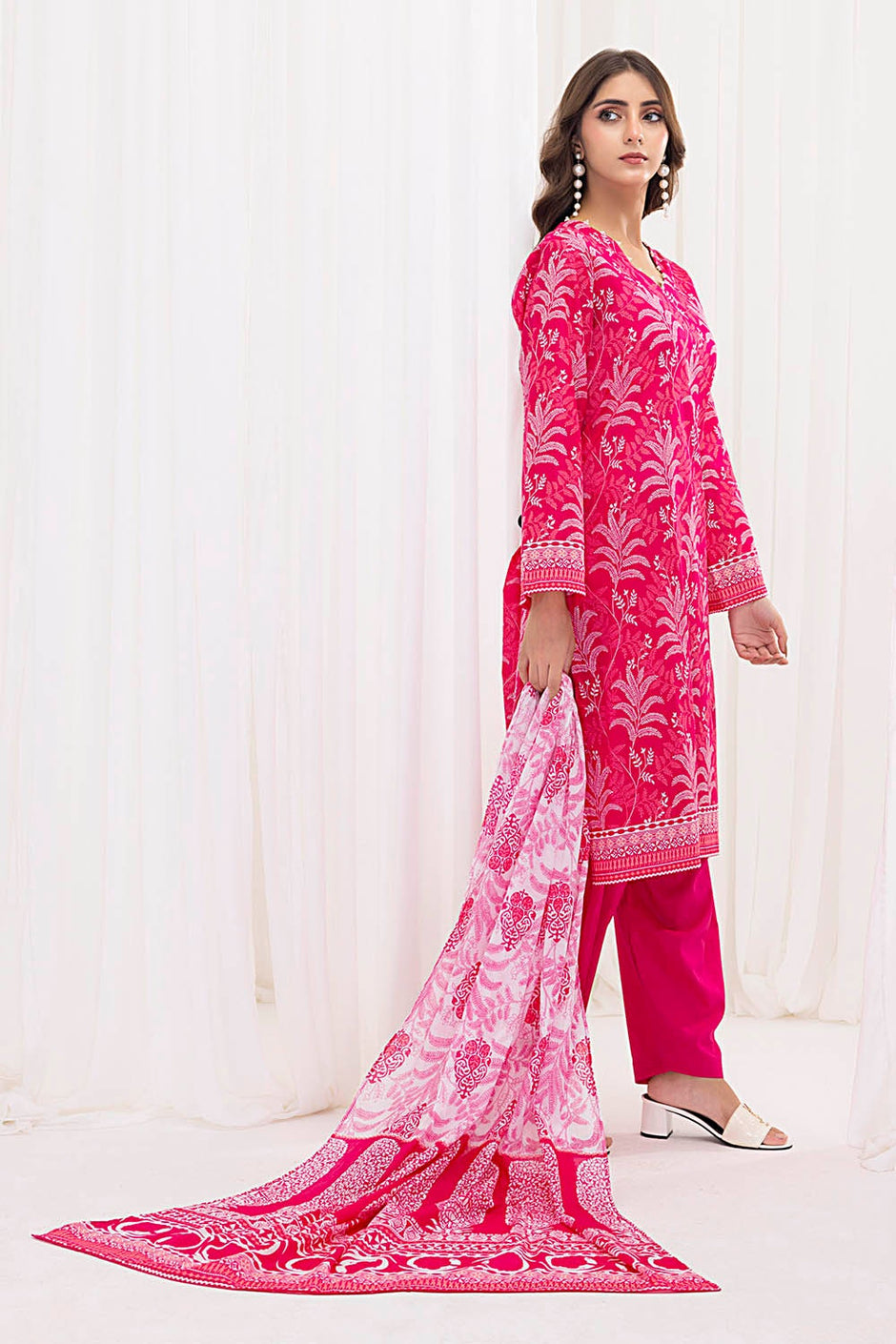 3 Piece Unstitched Printed Lawn Suit