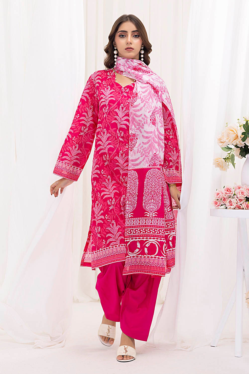 3 Piece Unstitched Printed Lawn Suit CLP-52046