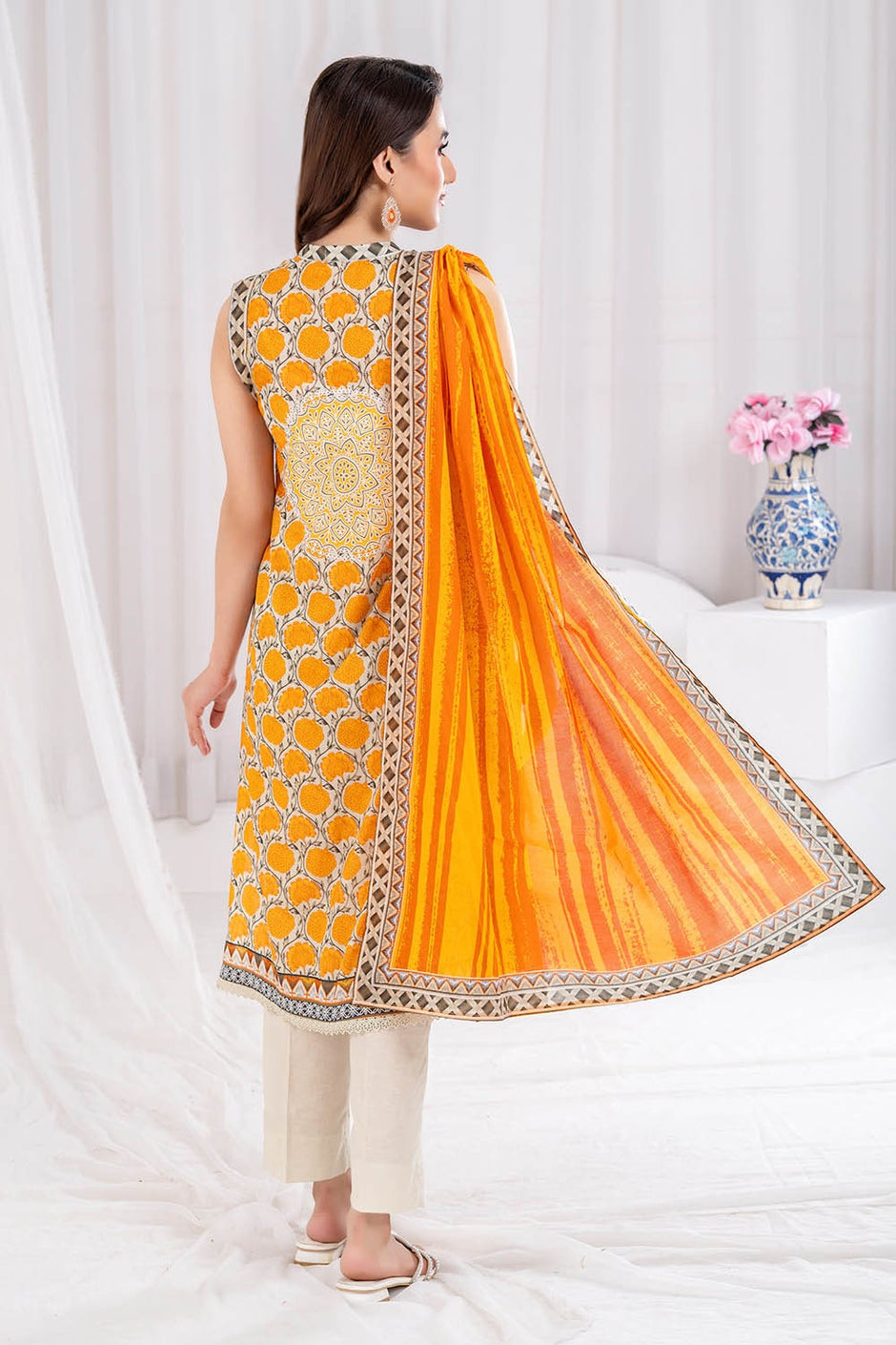 3 Piece Unstitched Printed Lawn Suit