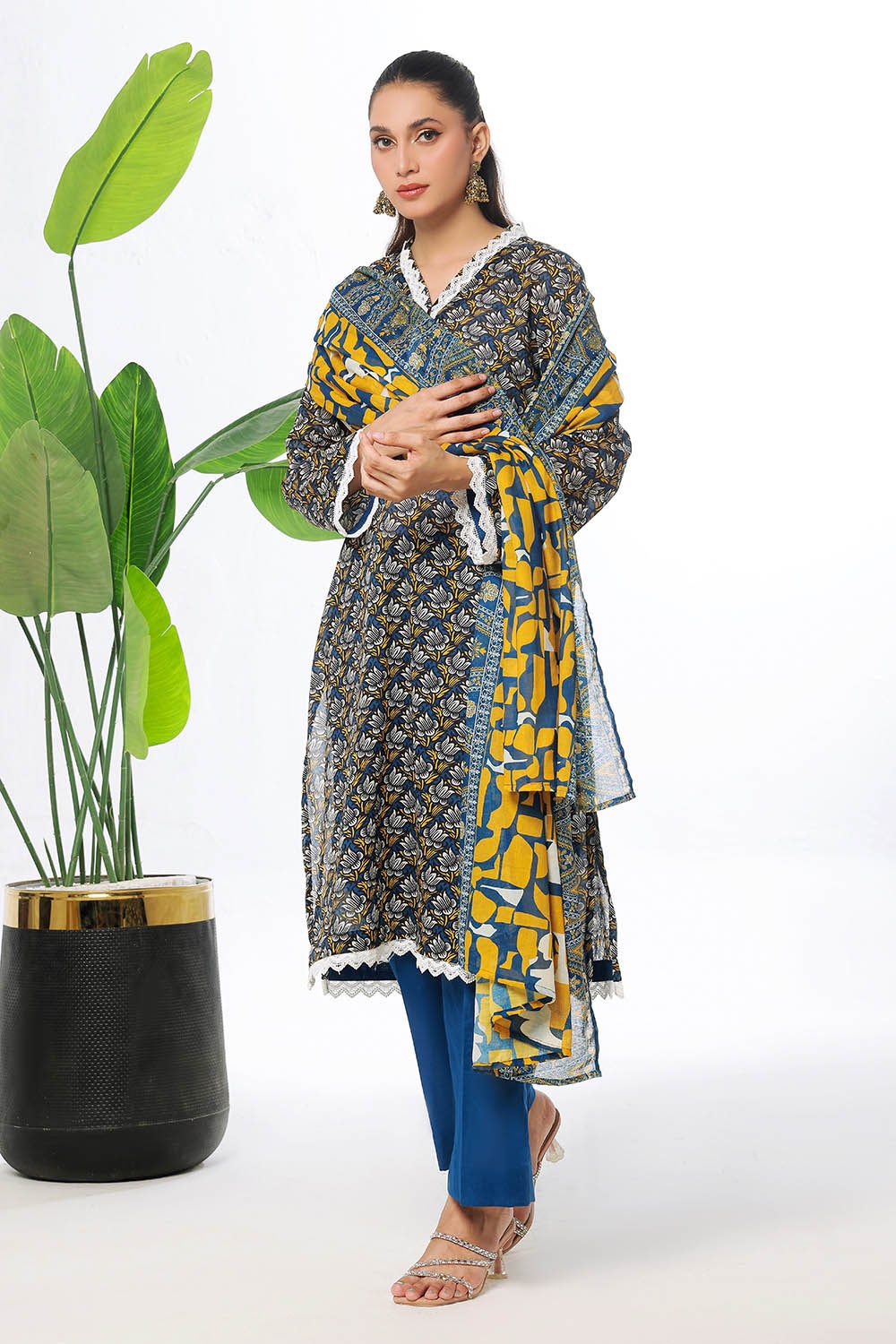 3 Piece Unstitched Printed Lawn Suit CLP-52071