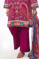 3 Piece Unstitched Printed Lawn Suit CLP-52077