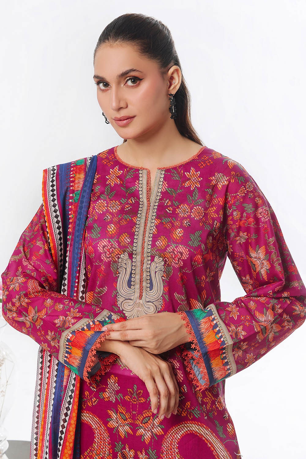 3 Piece Unstitched Printed Lawn Suit CLP-52077