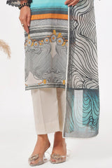 3 Piece Unstitched Printed Lawn Suit CLP-52095