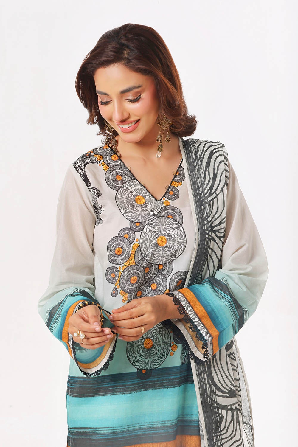 3 Piece Unstitched Printed Lawn Suit CLP-52095