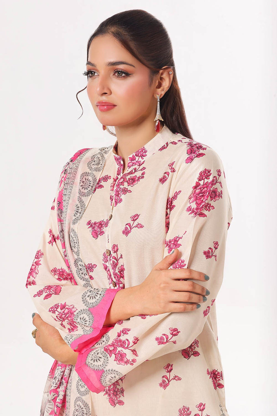 3 Piece Unstitched Printed Lawn Suit