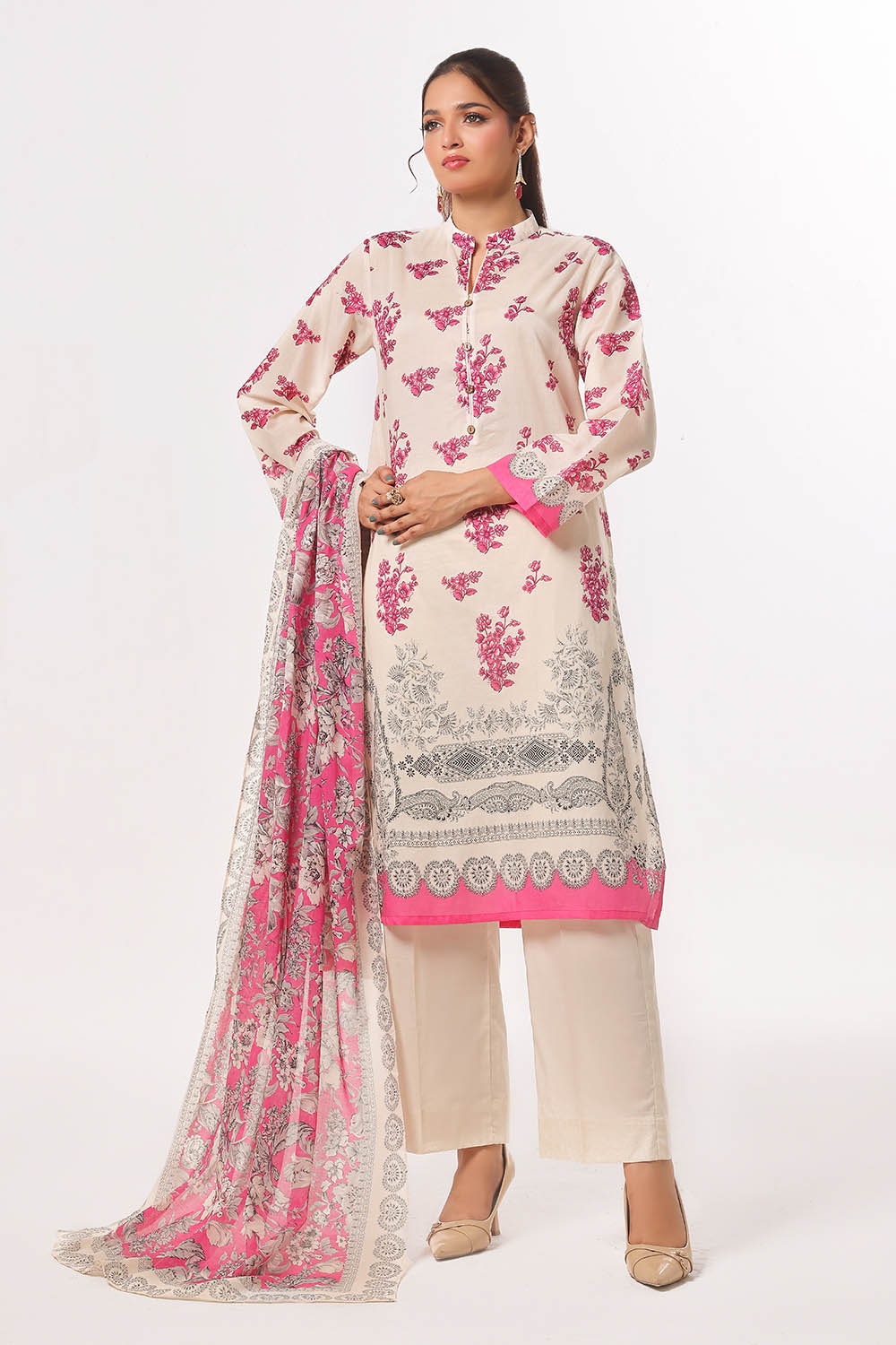 3 Piece Unstitched Printed Lawn Suit CLP-52101