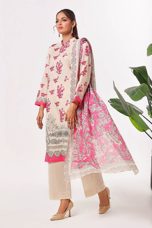 3 Piece Unstitched Printed Lawn Suit CLP-52101