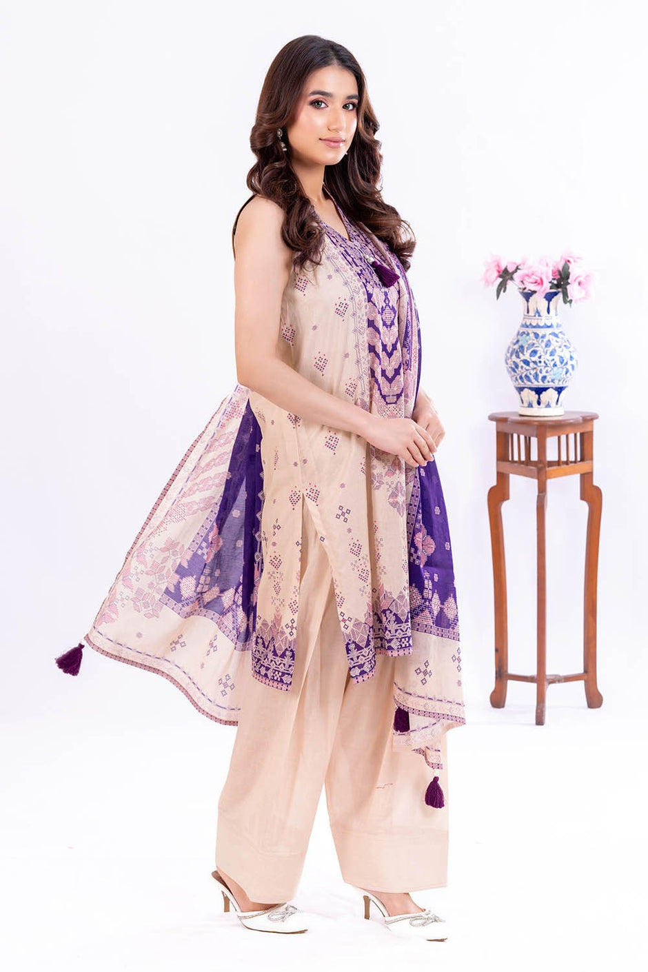 3 Piece Unstitched Printed Lawn Suit
