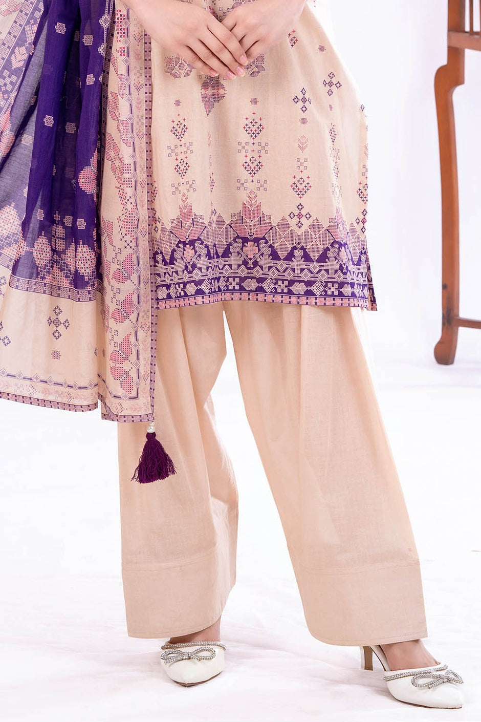 3 Piece Unstitched Printed Lawn Suit