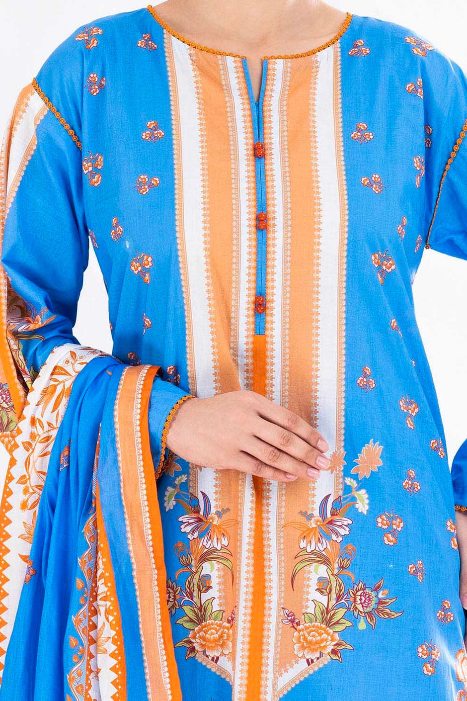 3 Piece Unstitched Printed Lawn Suit
