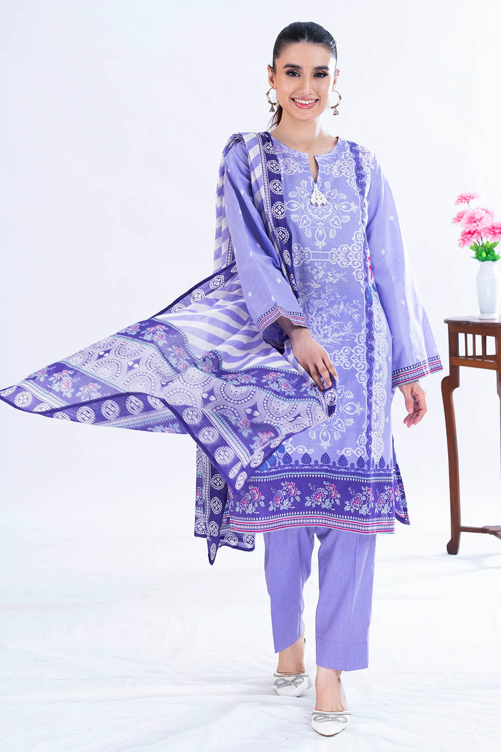 3 Piece Unstitched Printed Lawn Suit CLP-52122