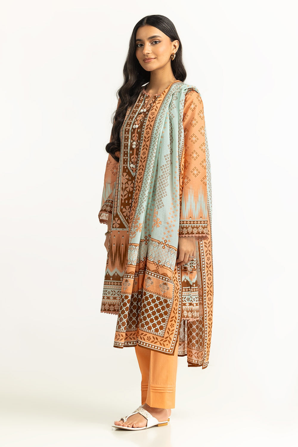 3 Piece Unstitched Printed Lawn Suit SD-42071
