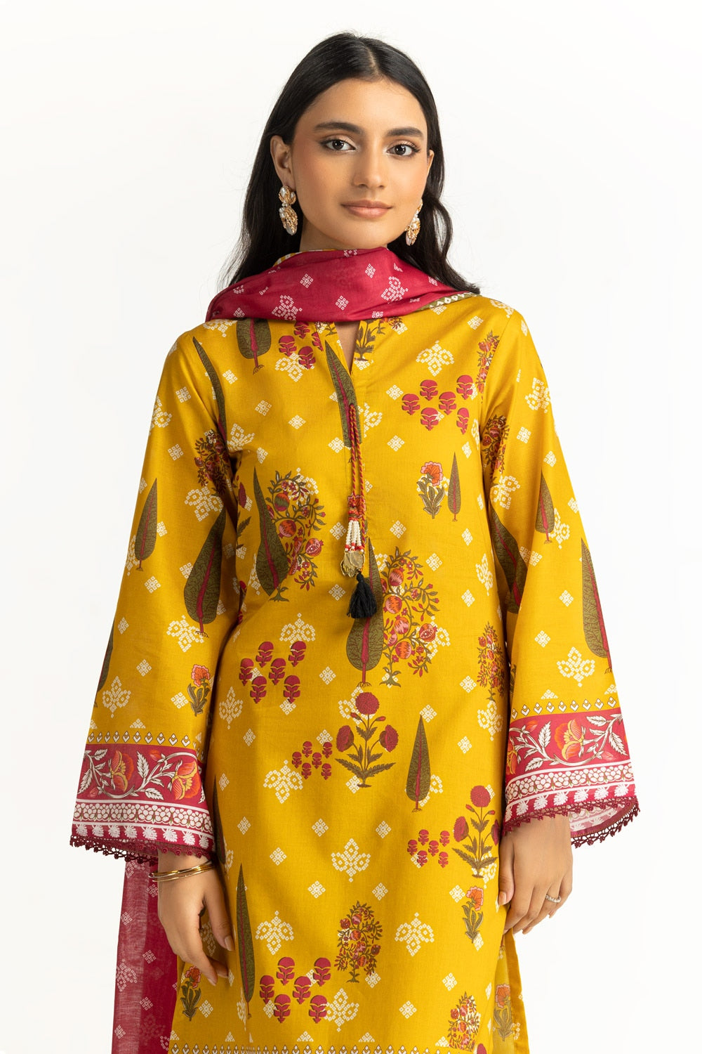 3 Piece Unstitched Printed Lawn Suit
