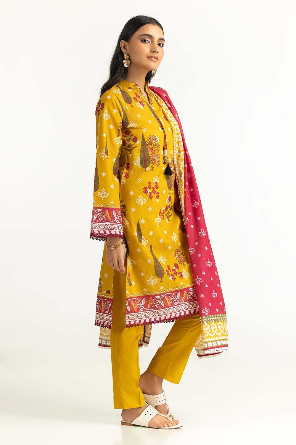 3 Piece Unstitched Printed Lawn Suit