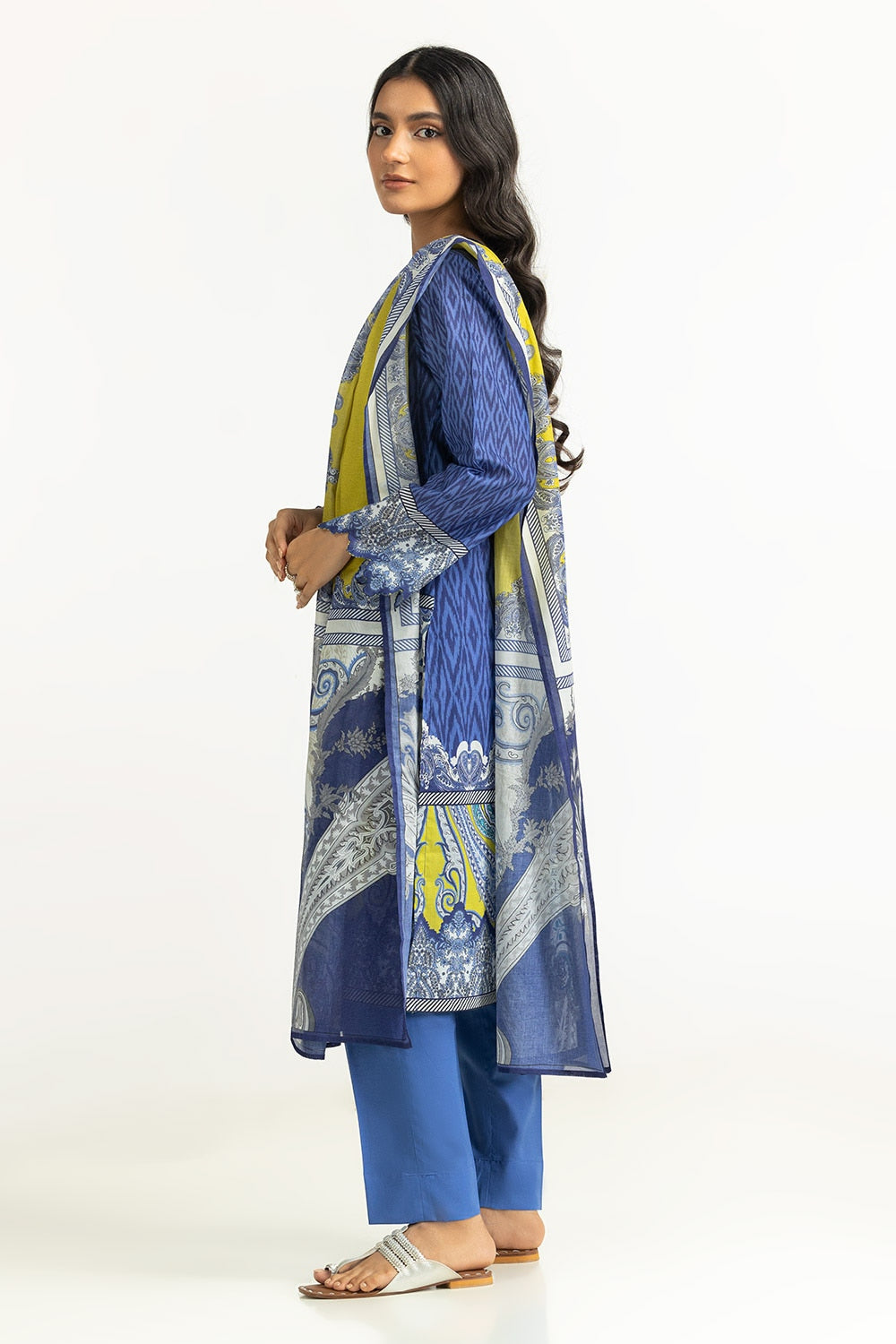 3 Piece Unstitched Printed Lawn Suit