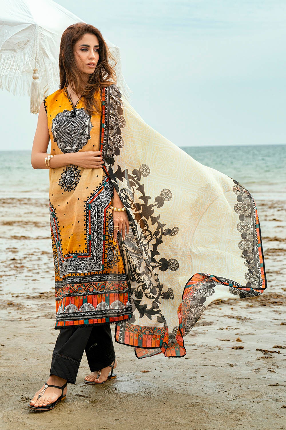 3 Piece Unstitched Printed Lawn Suit SD-42125