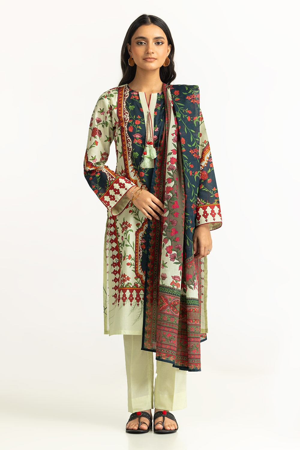3 Piece Unstitched Printed Lawn Suit SD-42150