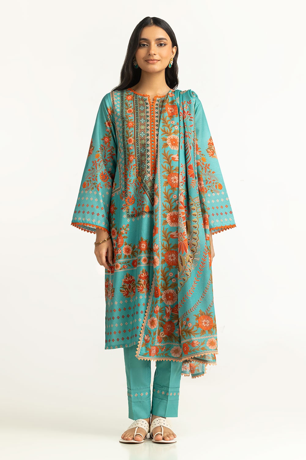 3 Piece Unstitched Printed Lawn Suit SD-42157