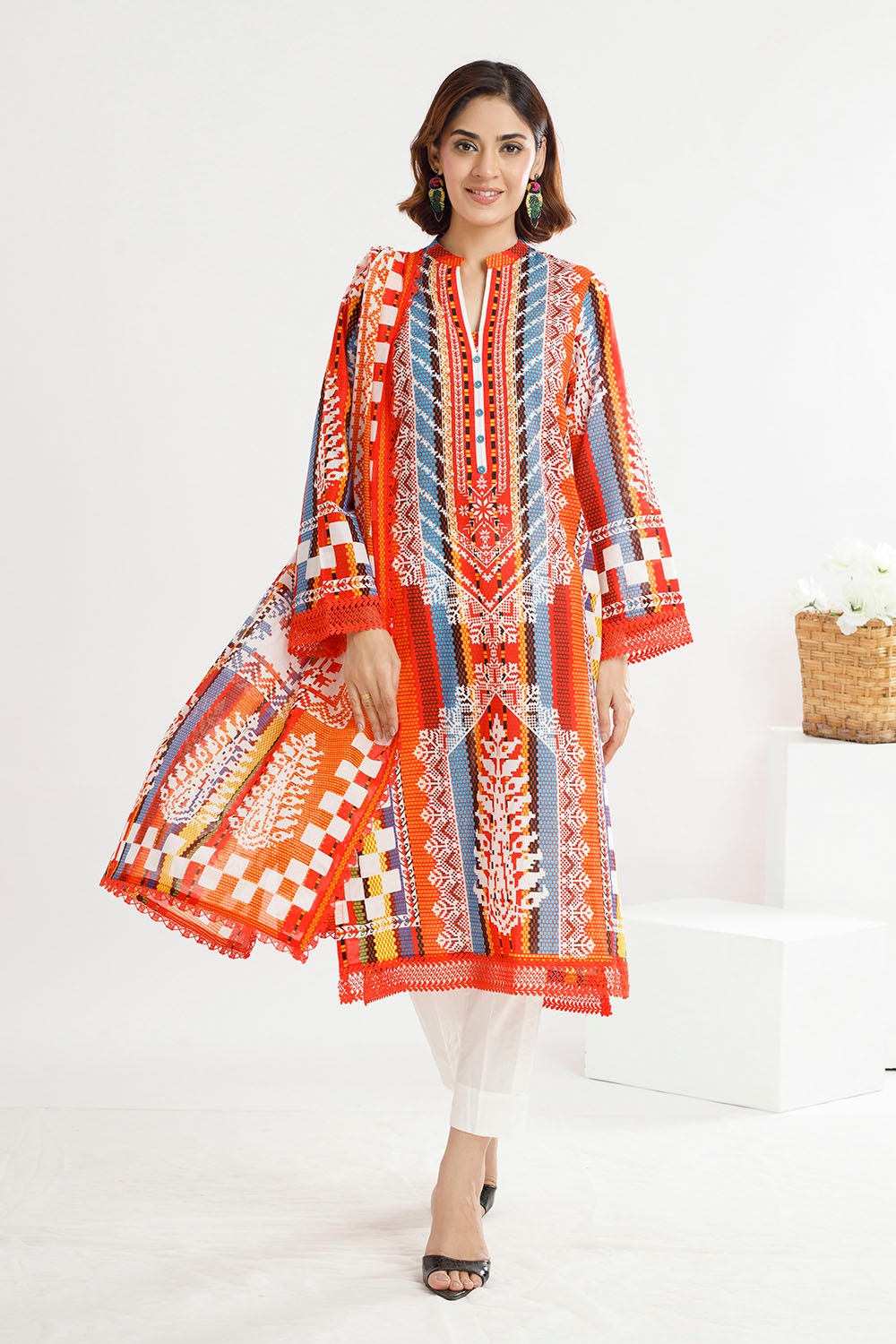 3 Piece Unstitched Printed Lawn Suit SD-42158