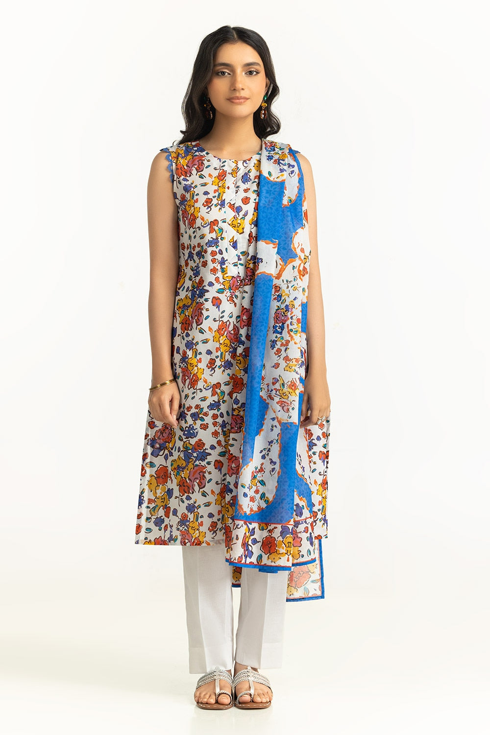 3 Piece Unstitched Printed Lawn Suit SD-52003