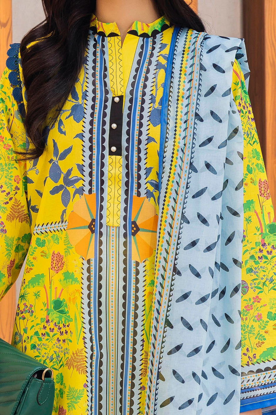 3 Piece Unstitched Printed Lawn Suit