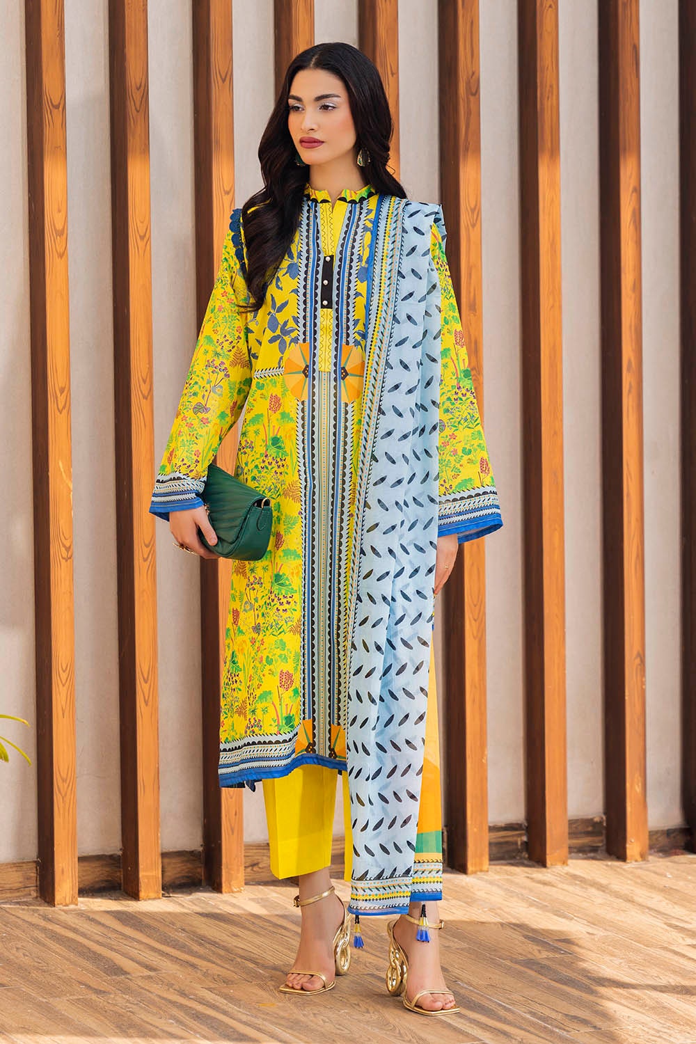 3 Piece Unstitched Printed Lawn Suit SD-52054