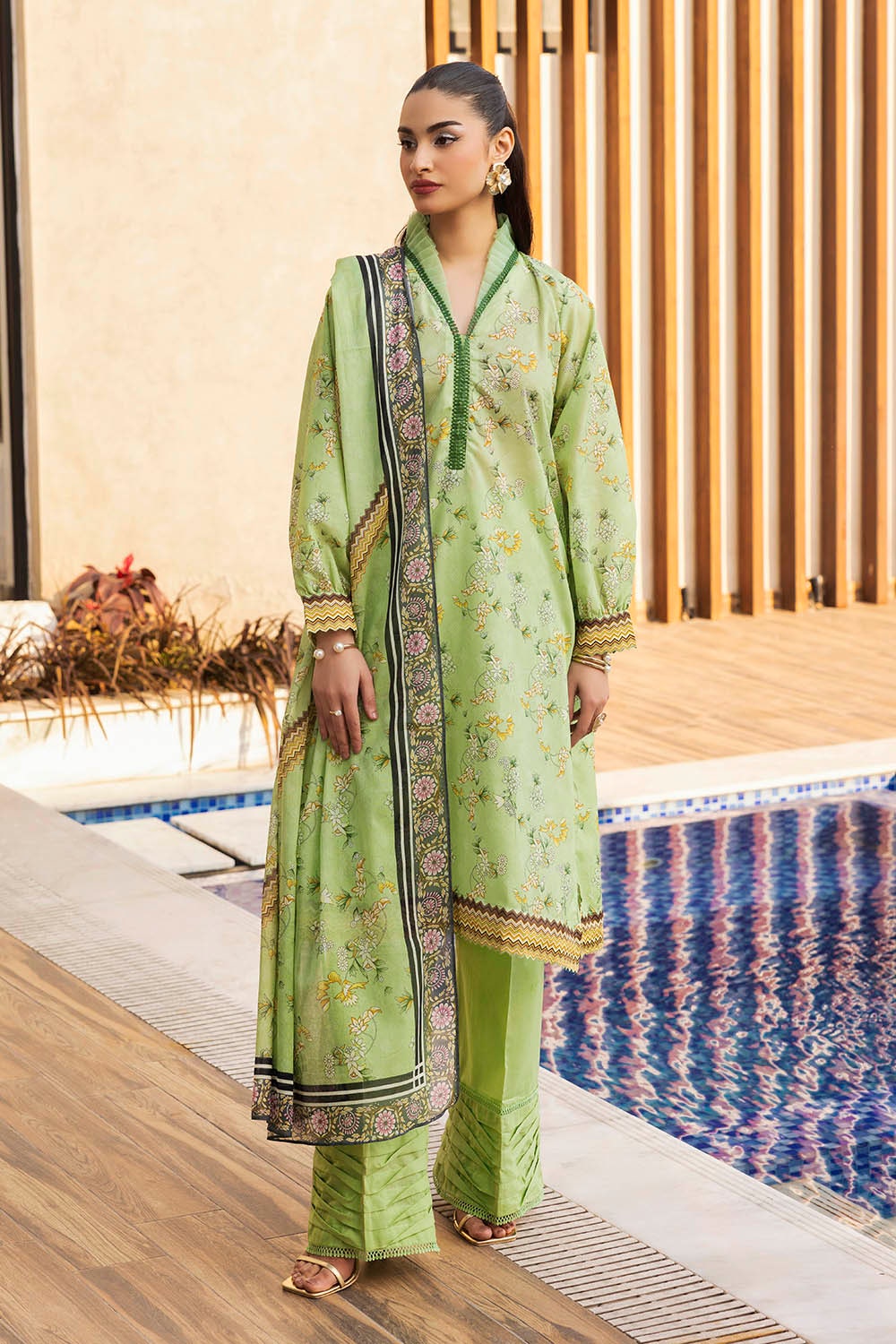 3 Piece Unstitched Printed Lawn Suit SD-52057