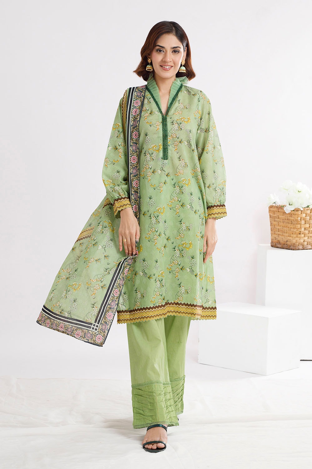 3 Piece Unstitched Printed Lawn Suit SD-52057