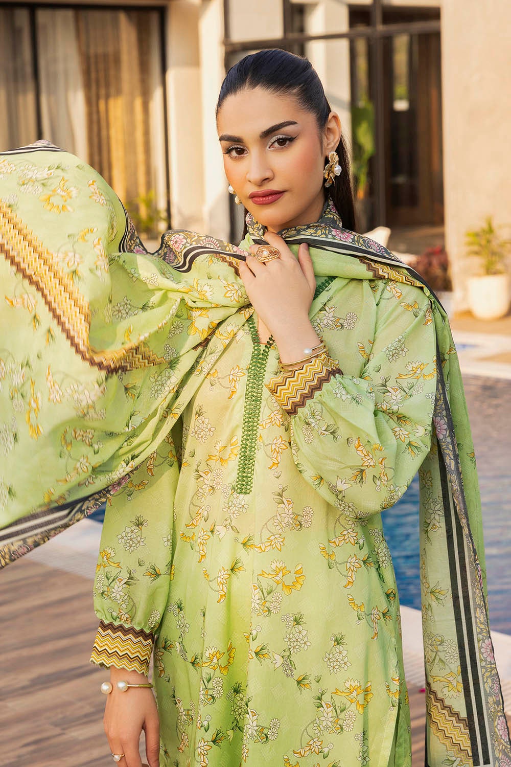 3 Piece Unstitched Printed Lawn Suit SD-52057