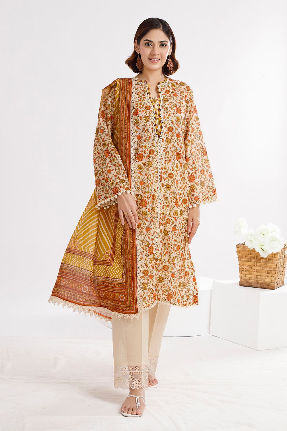 3 Piece Unstitched Printed Lawn Suit SD-52062