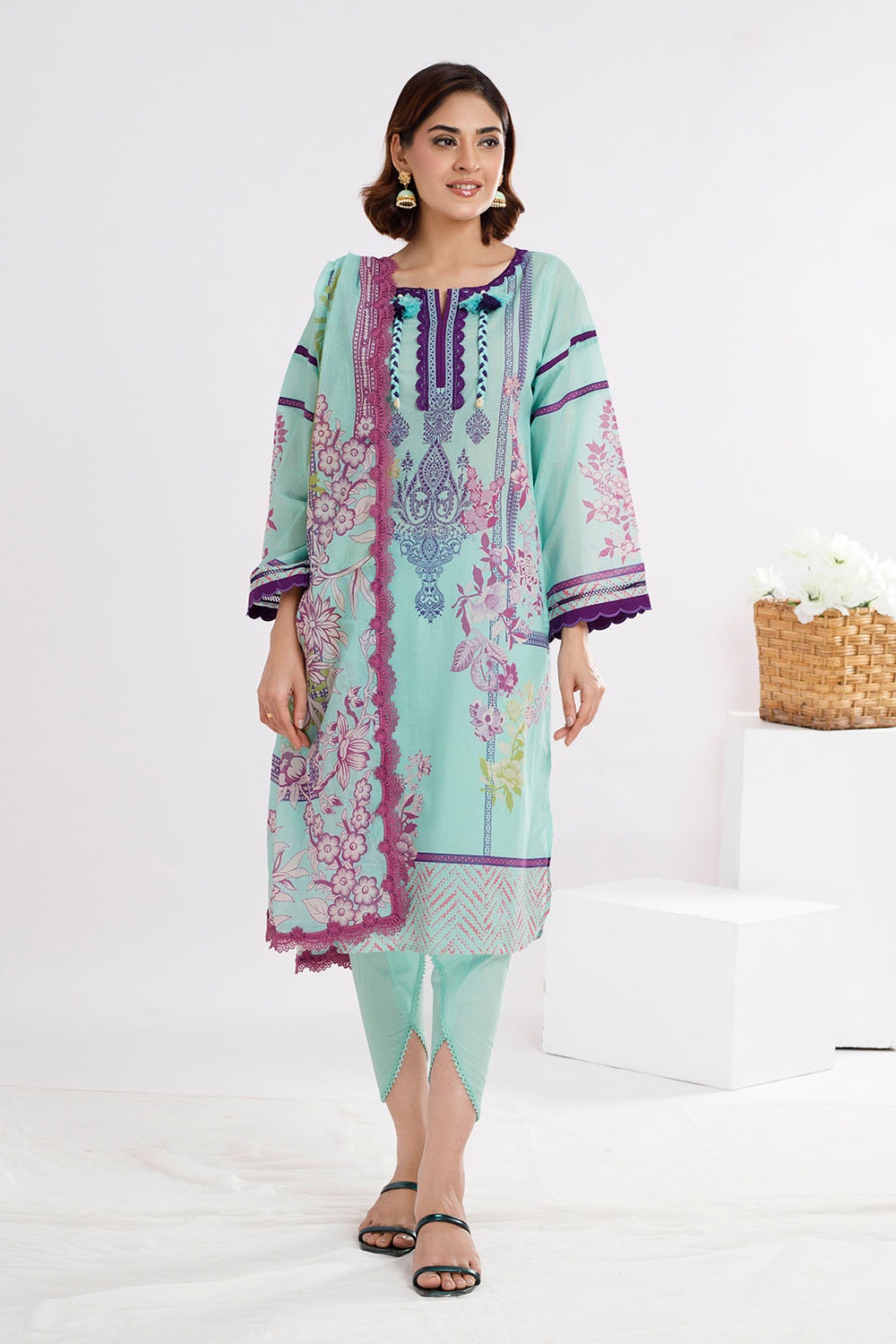 3 Piece Unstitched Printed Lawn Suit SD-52073