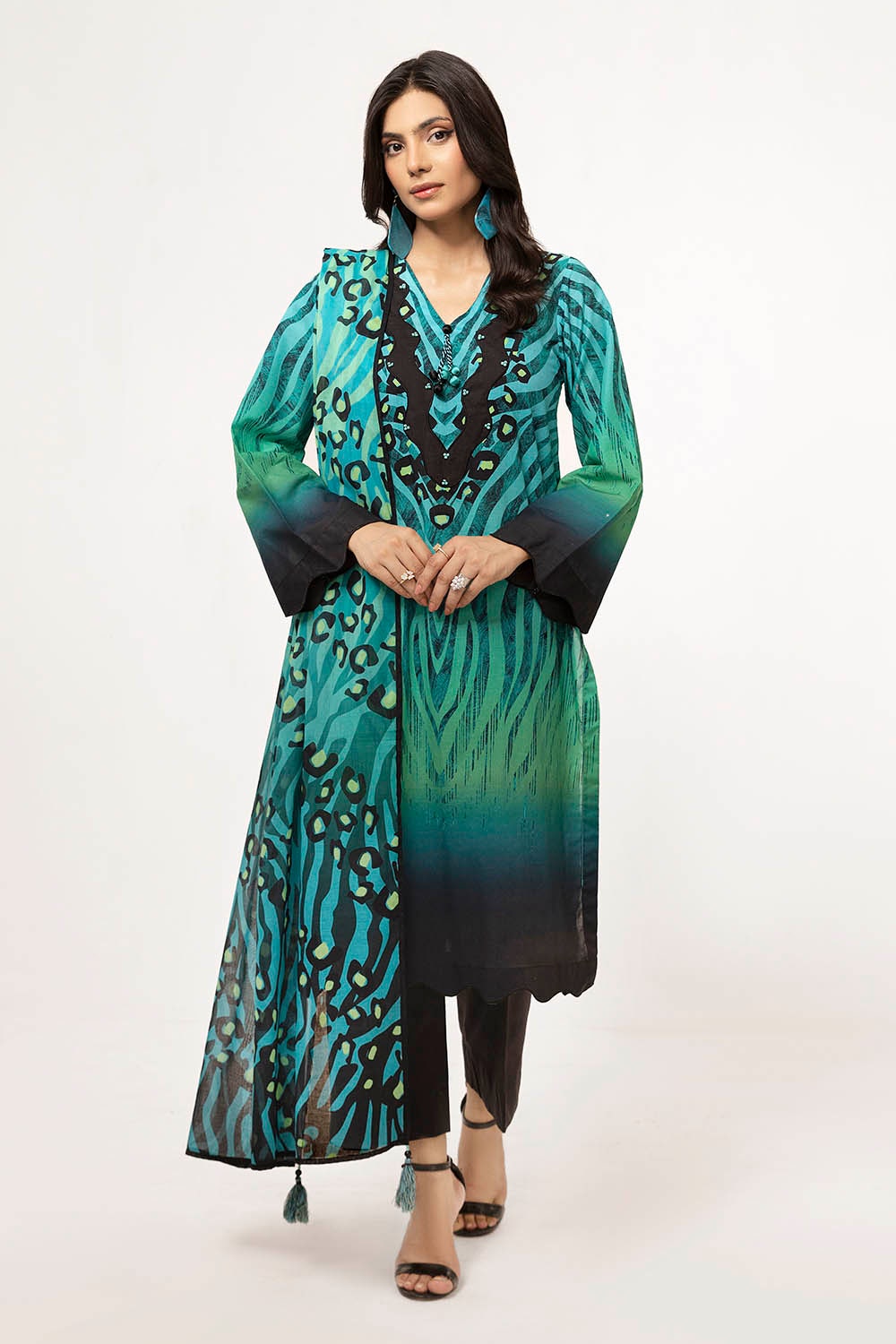 3 Piece Unstitched Printed Lawn Suit