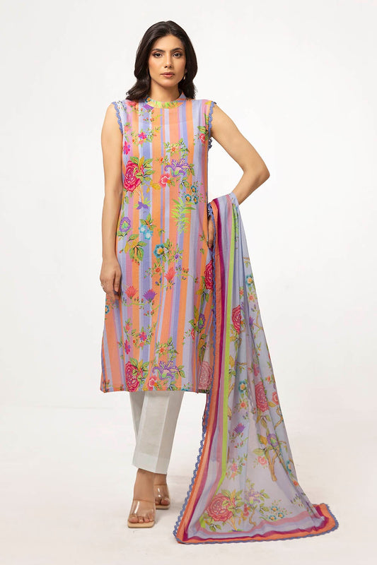 3 Piece Unstitched Printed Lawn Suit SD-52108