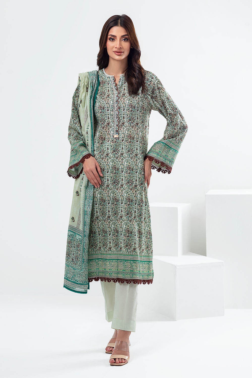 3 Piece Unstitched Printed Lawn Suit SD-52127