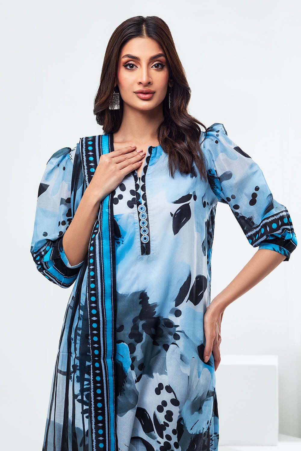 3 Piece Unstitched Printed Lawn Suit SD-52128