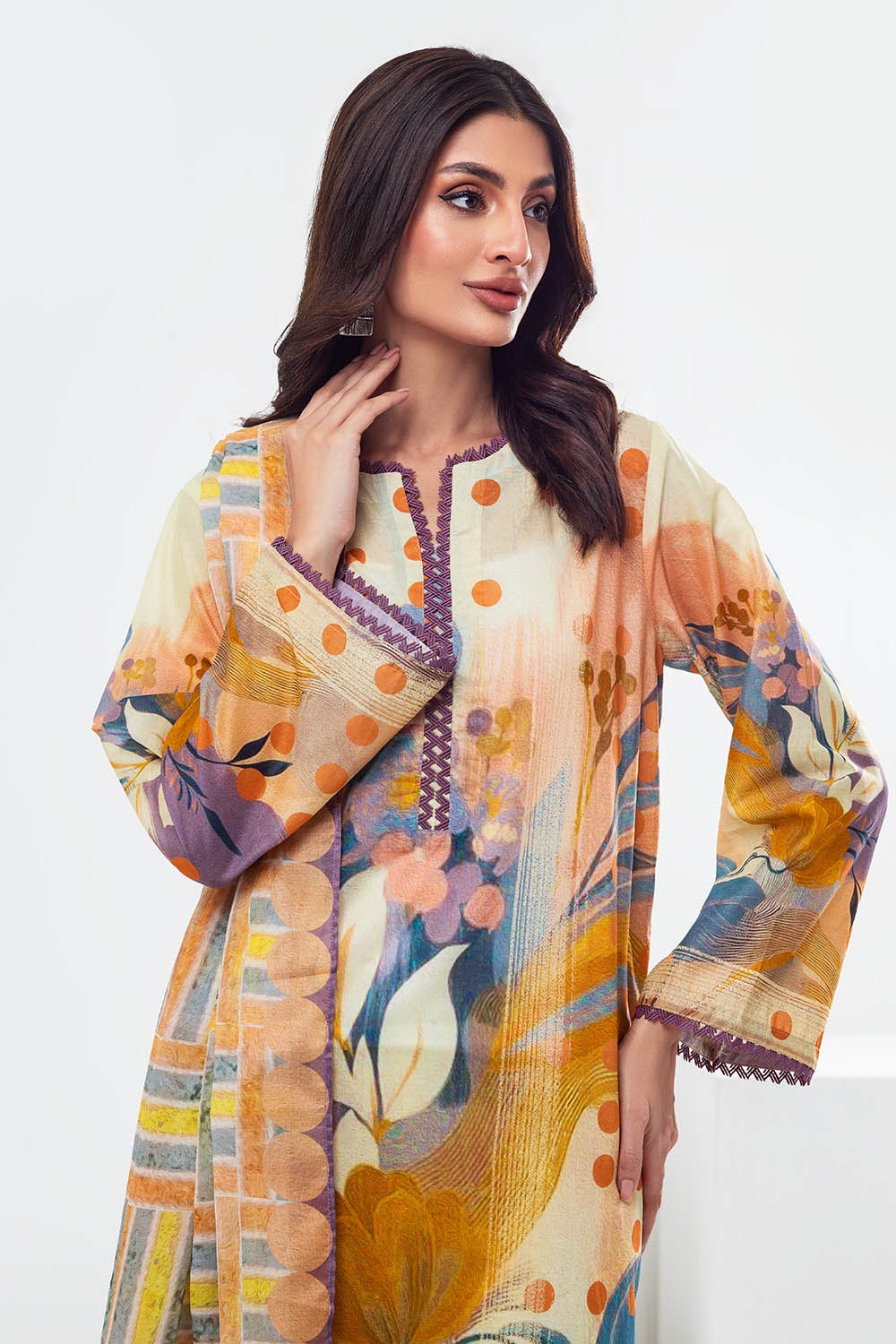 3 Piece Unstitched Printed Lawn Suit SD-52134