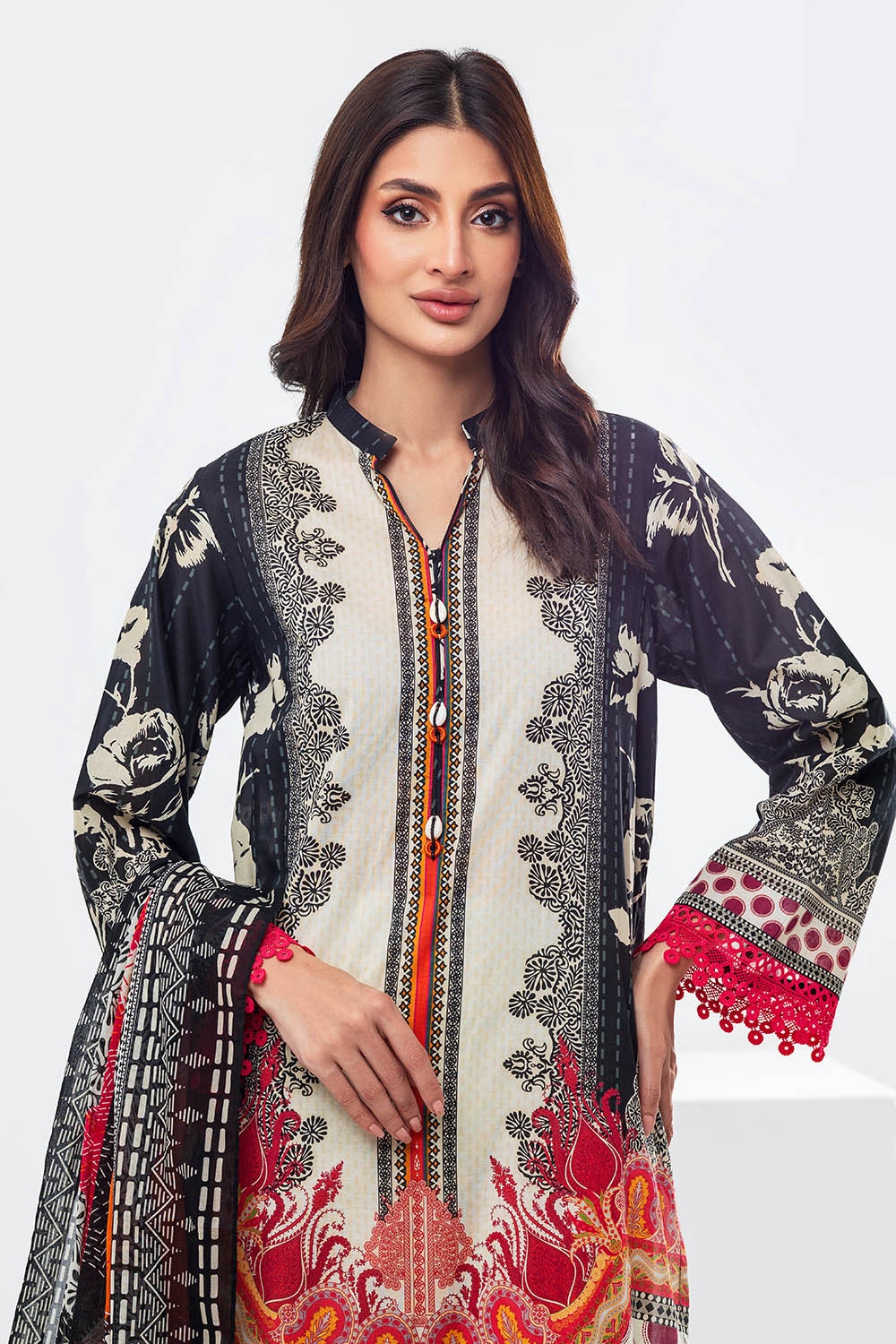 3 Piece Unstitched Printed Lawn Suit SD-52136