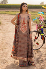 3 Piece Unstitched Embroidered Printed Lawn Suit CL-52658