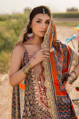 3 Piece Unstitched Embroidered Printed Lawn Suit CL-52658